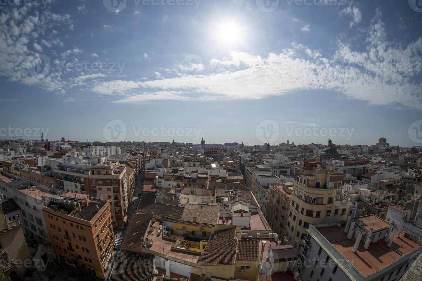 valencia antenn se stadsbild från torn foto