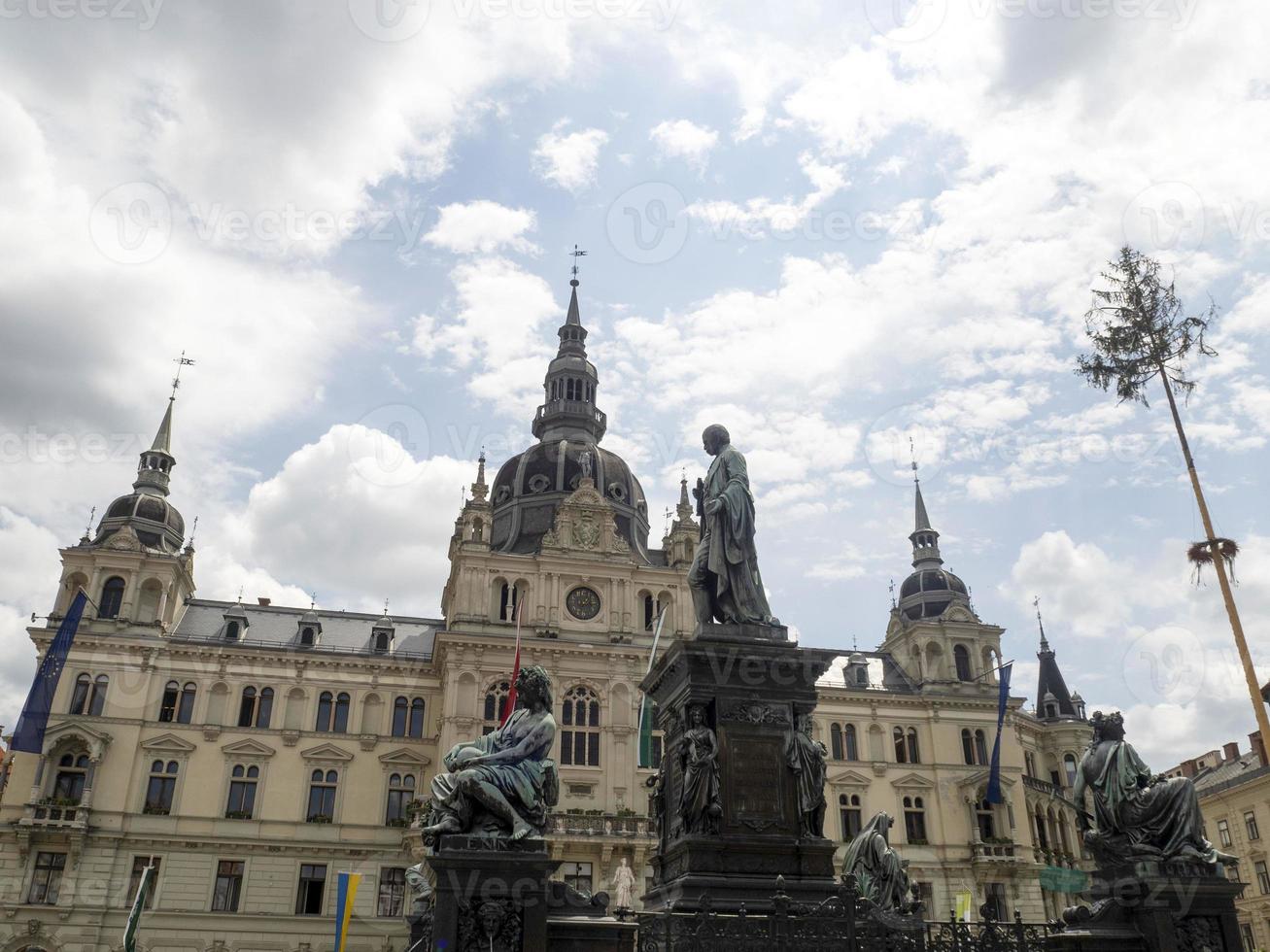 graz österrike historisk stad hall foto