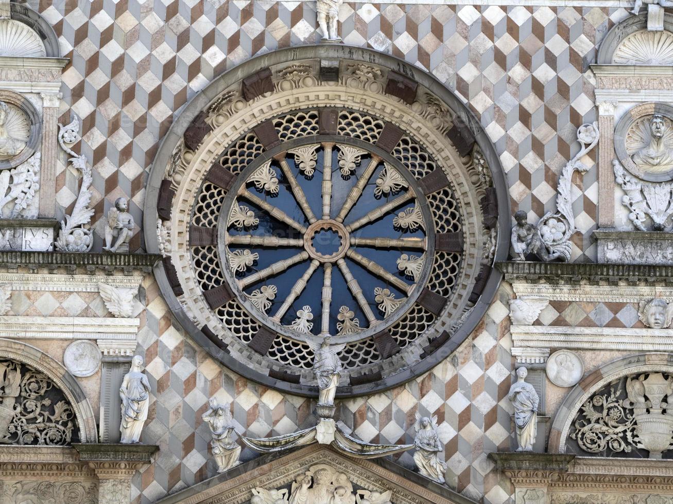 santa maria maggiore kyrka bergamo detalj foto