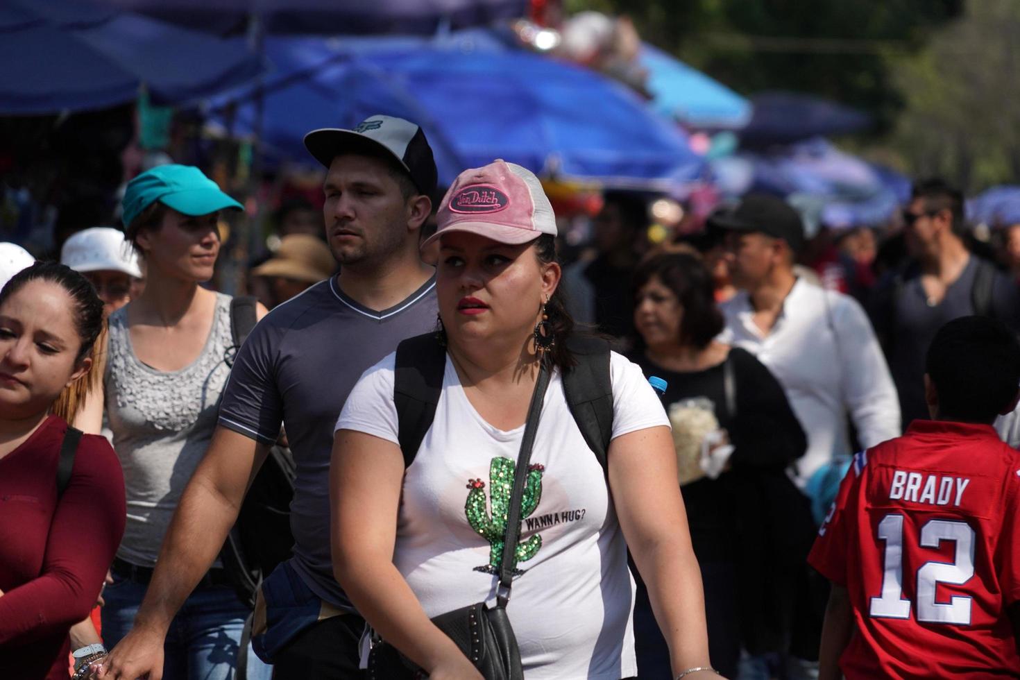 mexico stad, februari 3 2019 - stad parkera chapultepec fullt med folk av människor på söndag foto