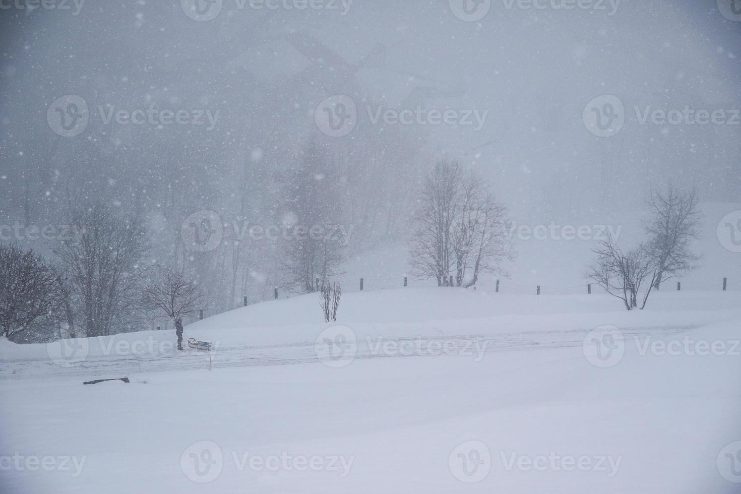 vinter- landskap i österrikiska alps foto