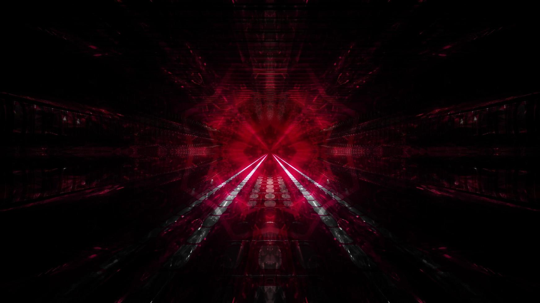 röd mörk tunnel dröm vision 3d illustation bakgrund tapet konst design foto
