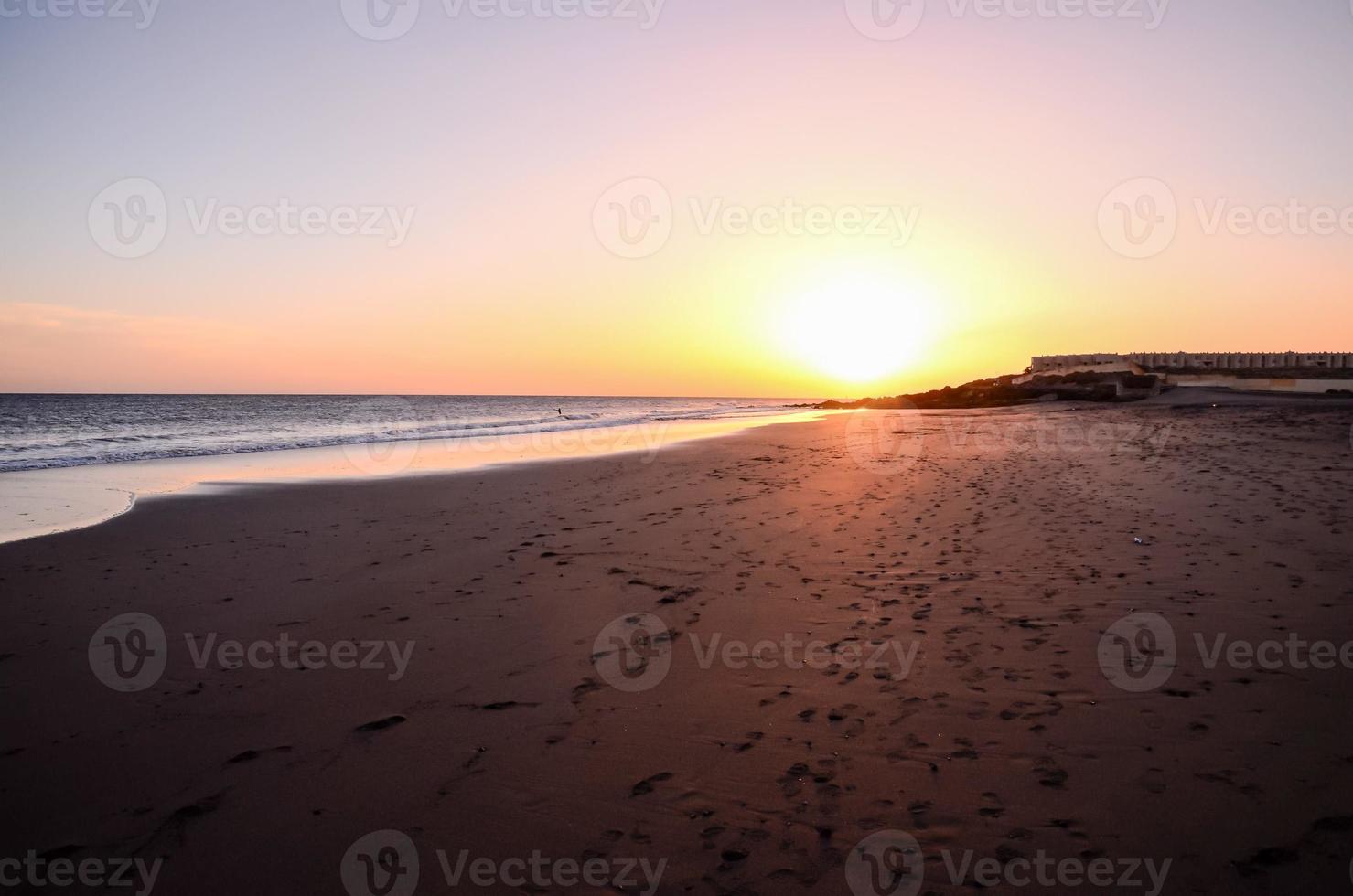 solnedgång över havet foto