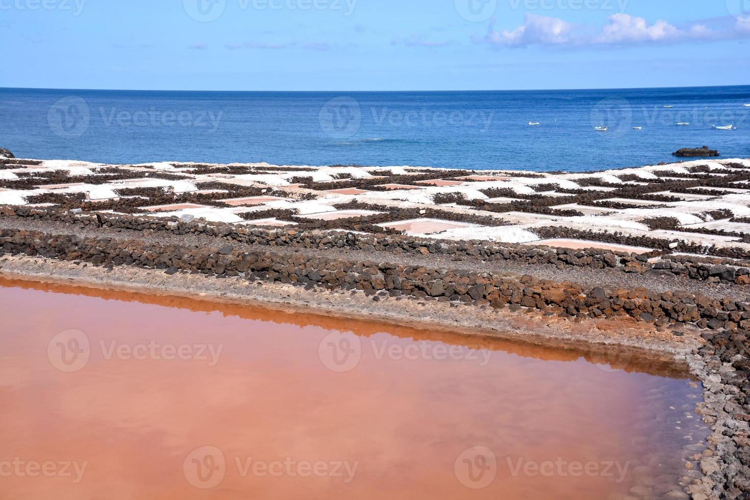 salt flats i fuencaliente, la palma, kanariefågel öar, Spanien foto