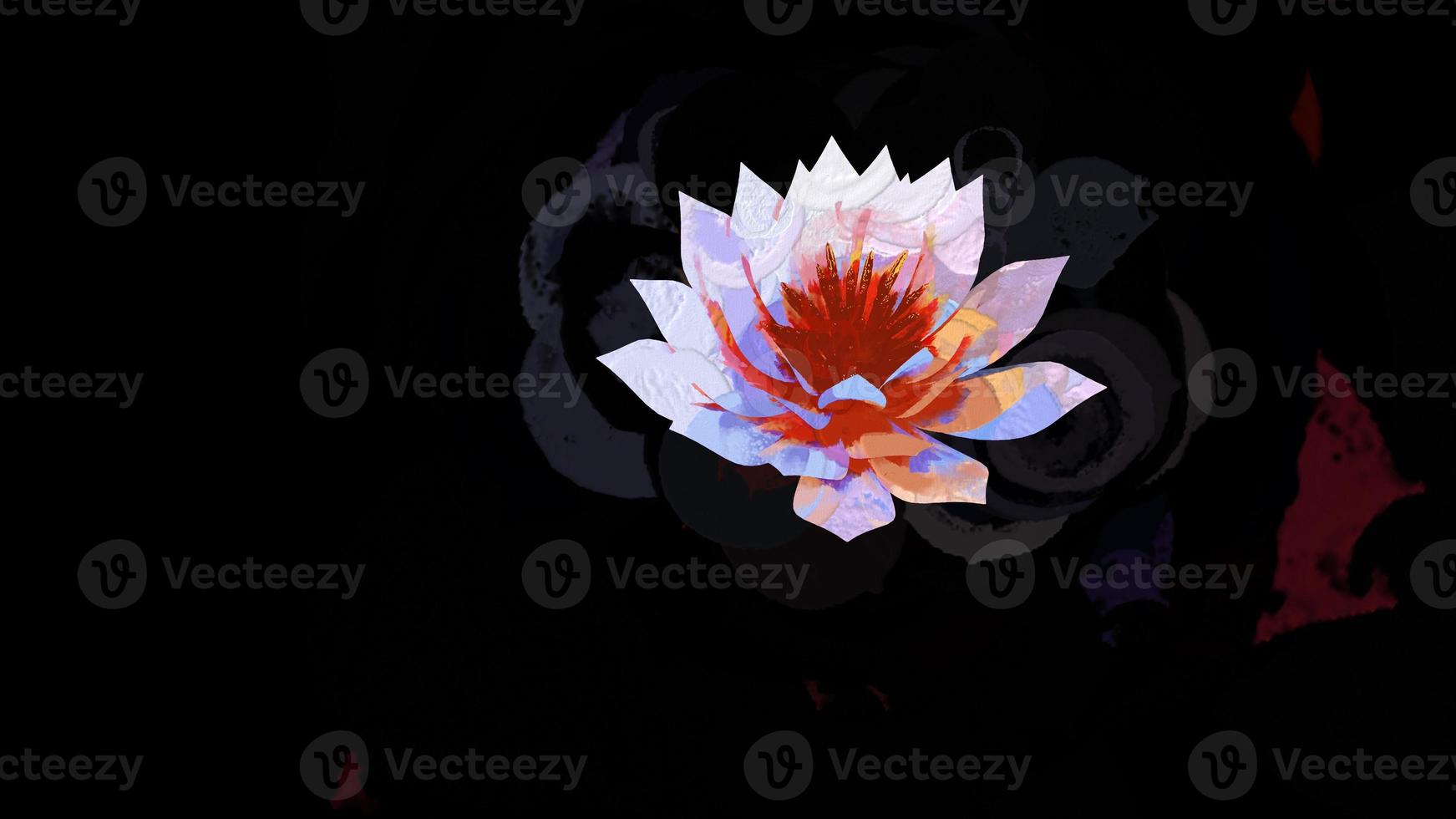 näckros botanisk blomma 3d tolkning foto