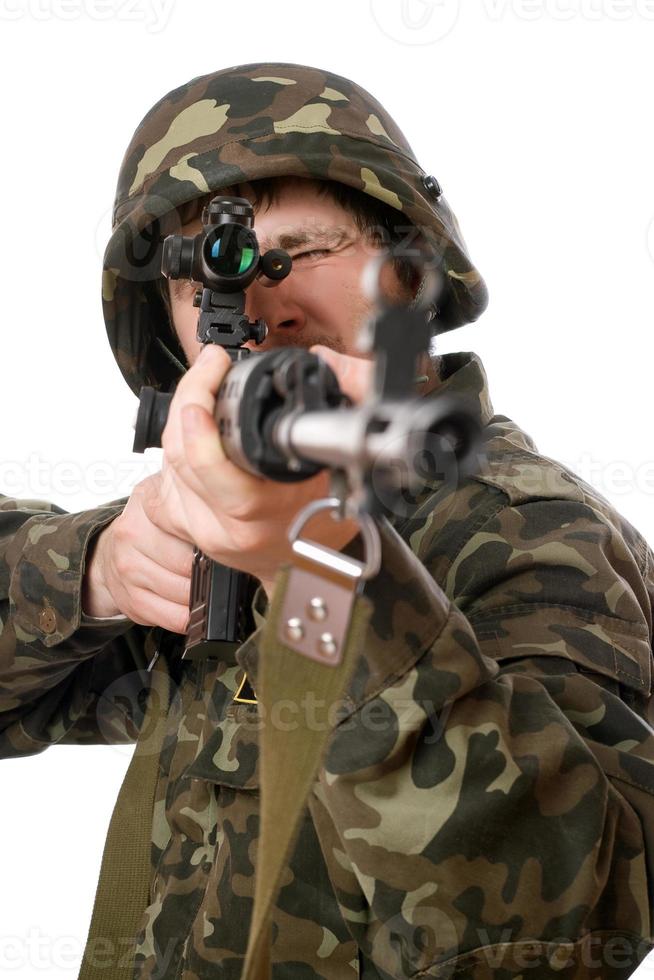 soldat med en gevär foto