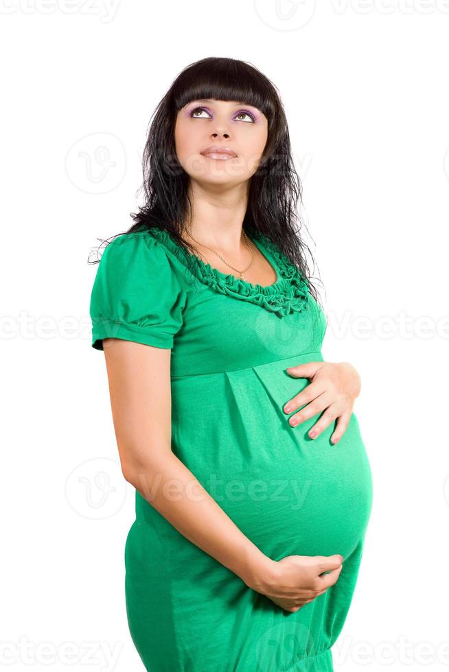 porträtt av en gravid flicka foto