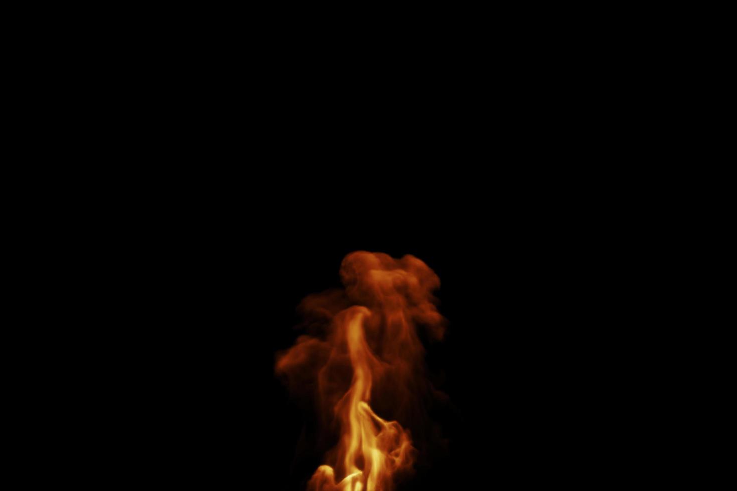 eld på en svart bakgrund foto
