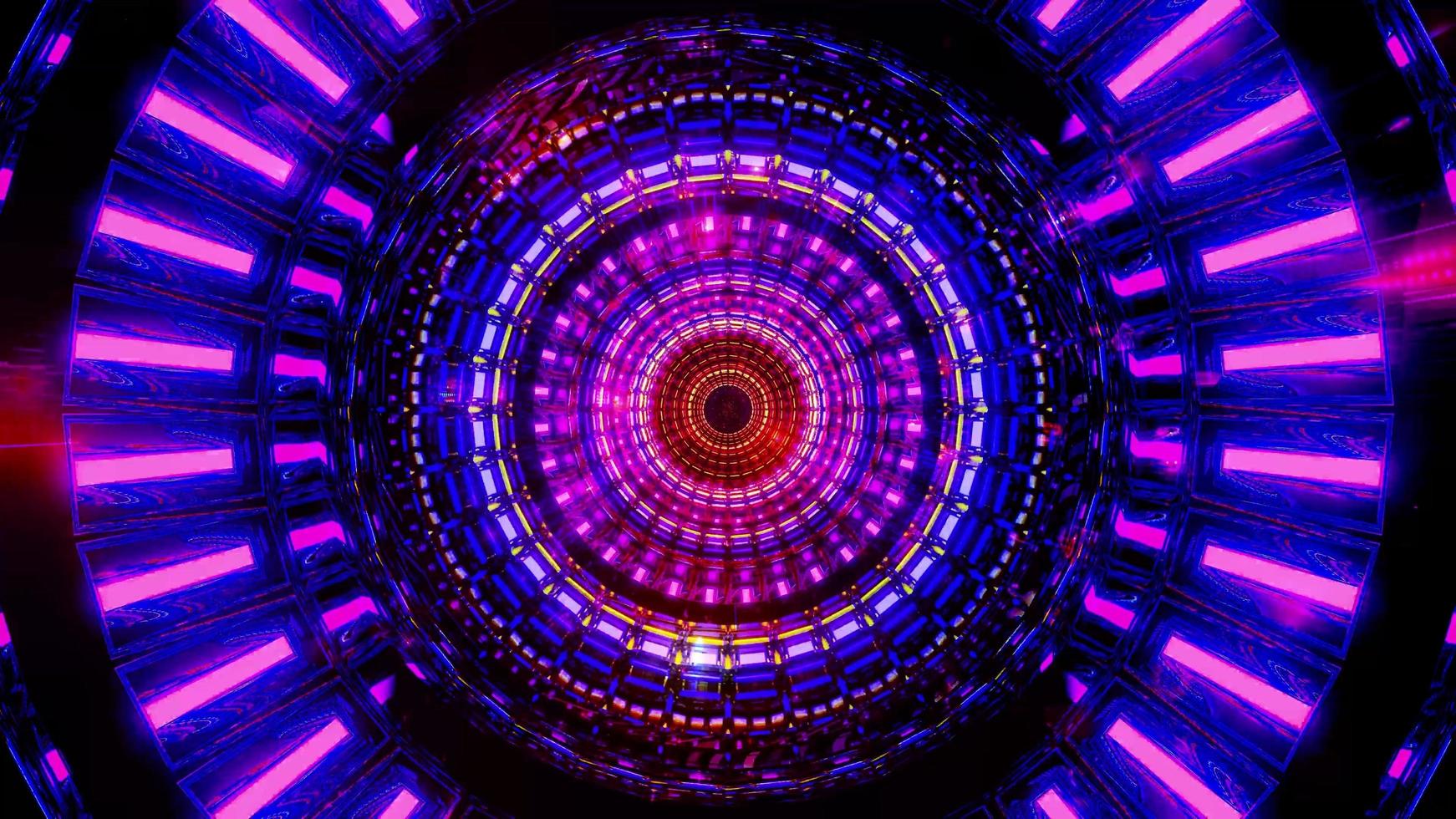 roterande blå rymddesign med glödande neonpartiklar 3d illustration bakgrundsbilddesign konstverk foto