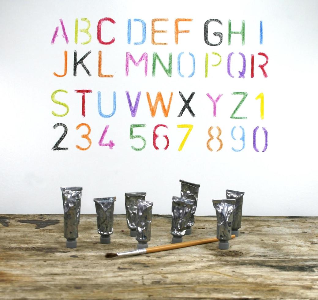 alfabet och måla foto