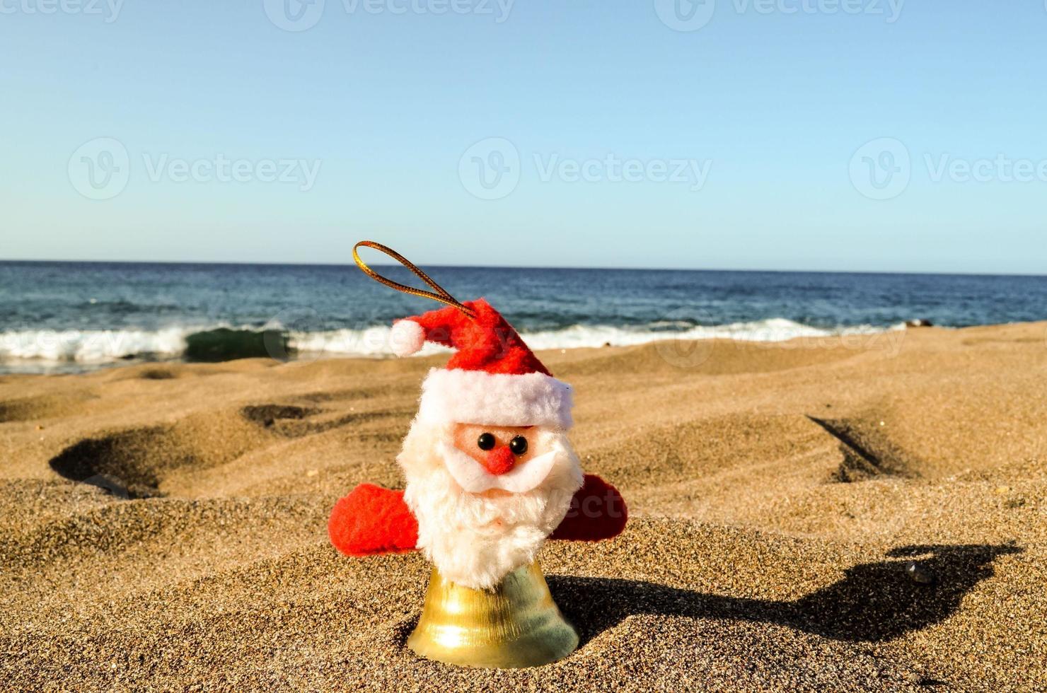 jul prydnad på de strand foto