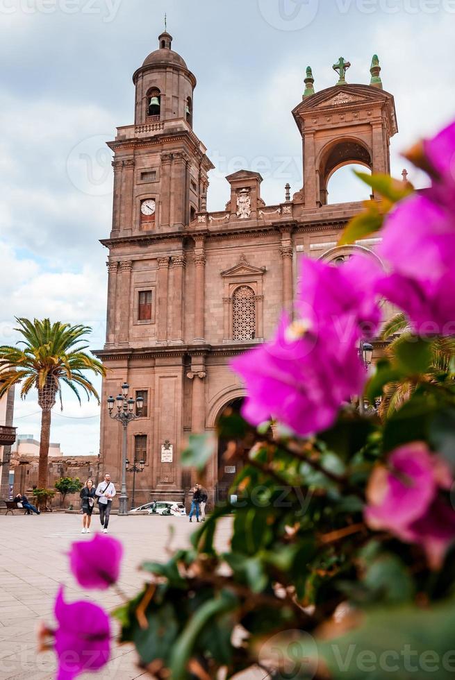 skön se av de katedral santa ana vegueta i las palmas foto