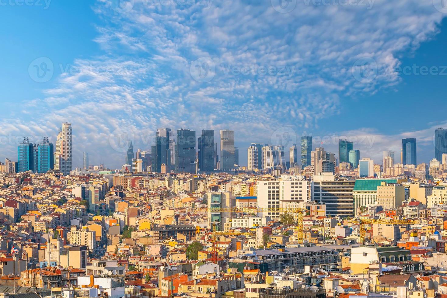 stadens centrum istanbul stad horisont stadsbild av Kalkon foto