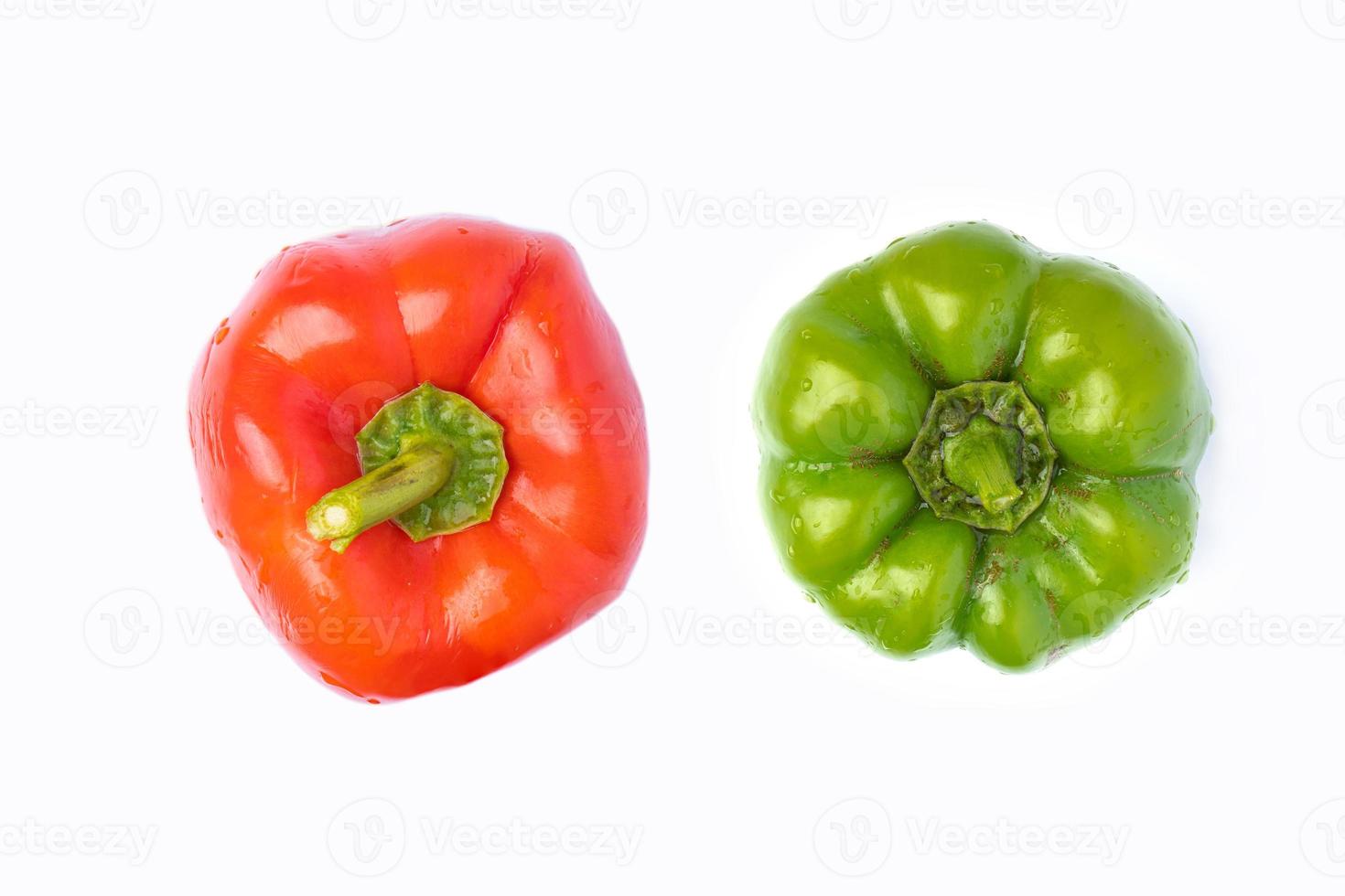 röd och grön paprika foto