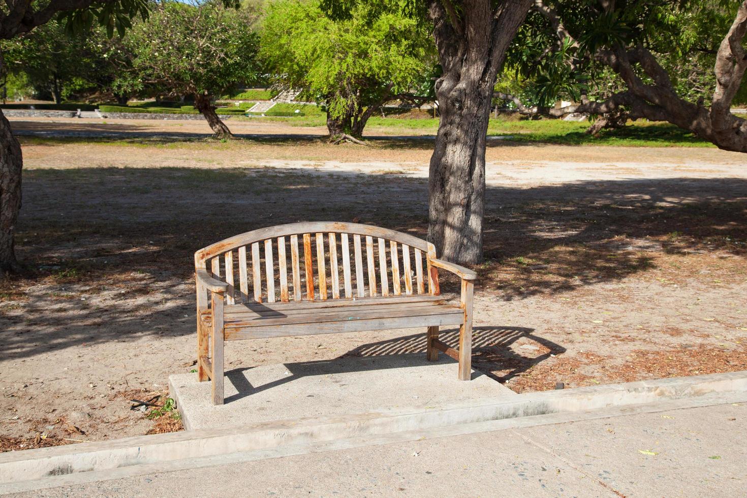 bänk i parken foto