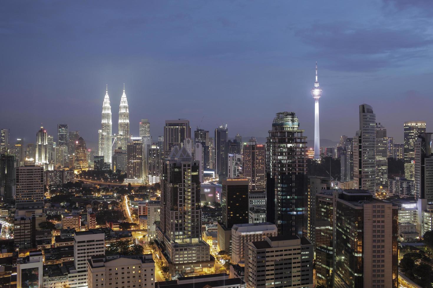 Kuala Lumpur, Malaysia, 2020 - natt på Kuala Lumpur foto