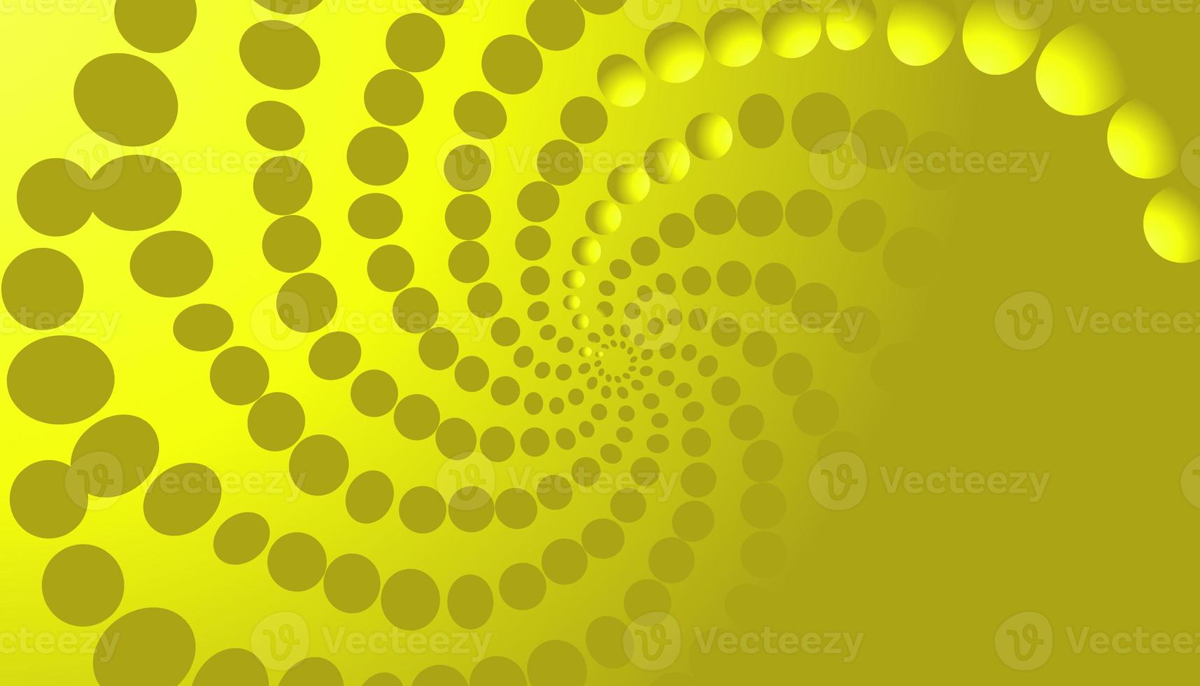 abstrakt bakgrund med gul lutning spiral bollar foto