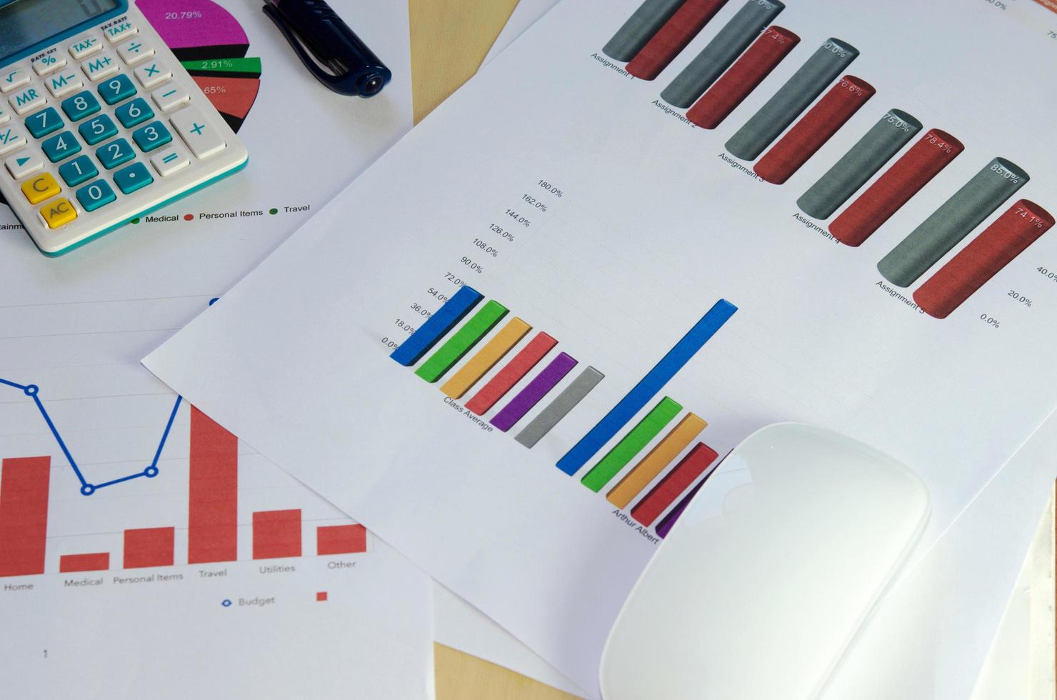 grafer och diagram foto