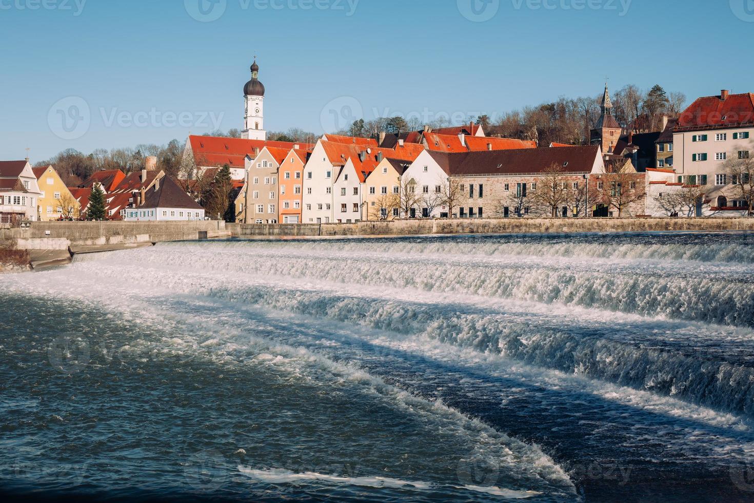 landsberg am lech i vinter, på bavaria Tyskland foto