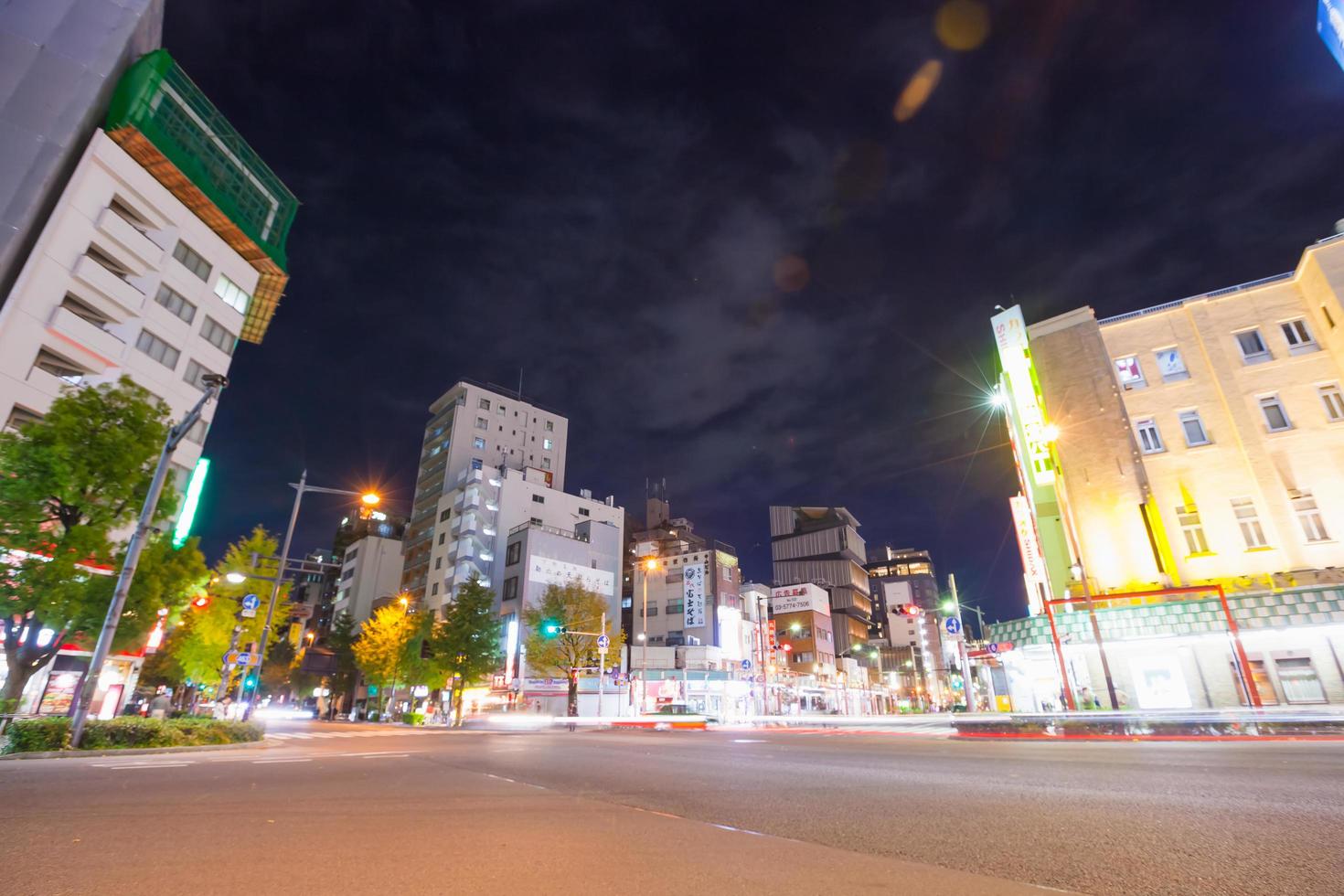 korsning i Asakusa, Tokyo i Japan foto