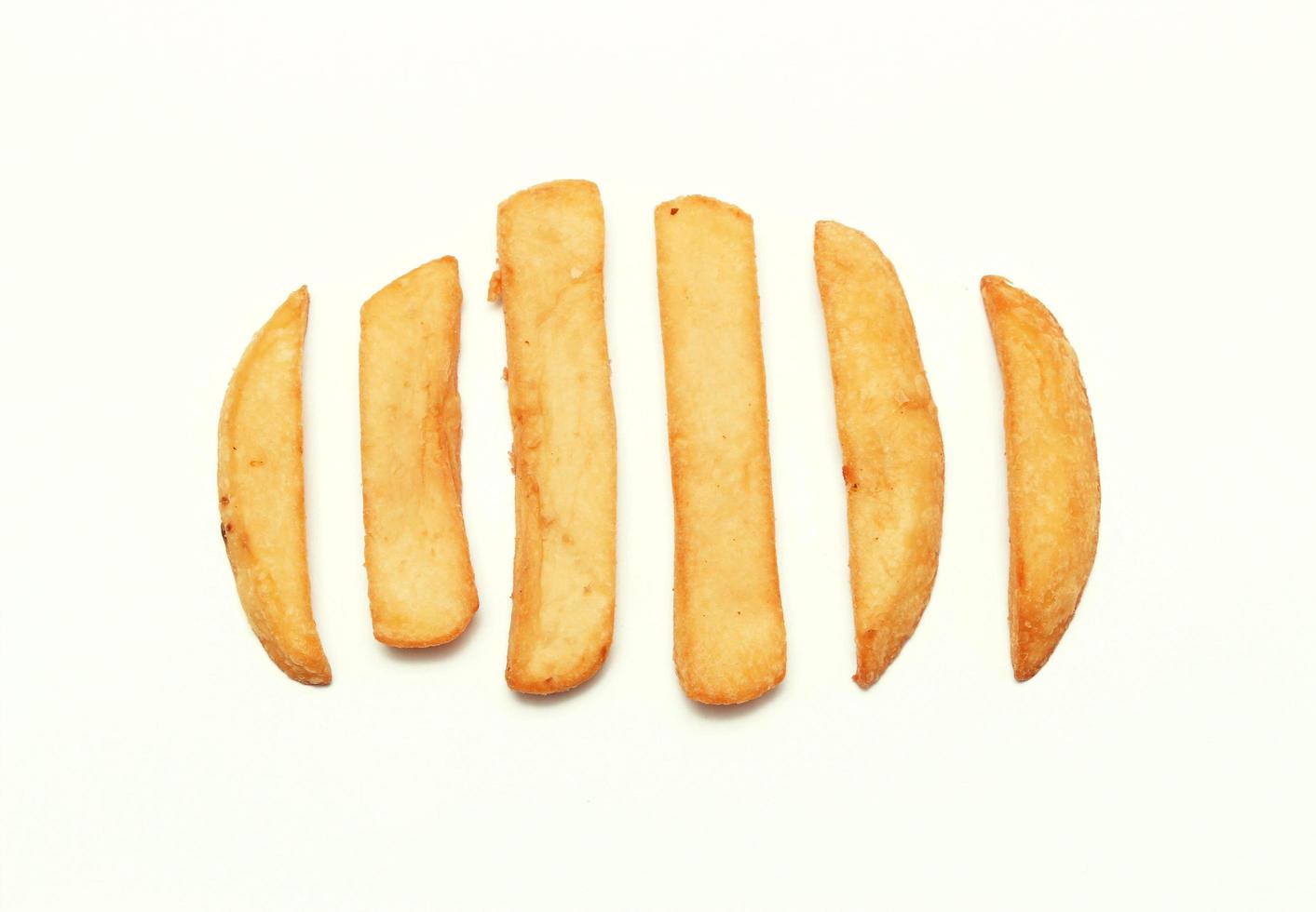 rad med pommes frites foto
