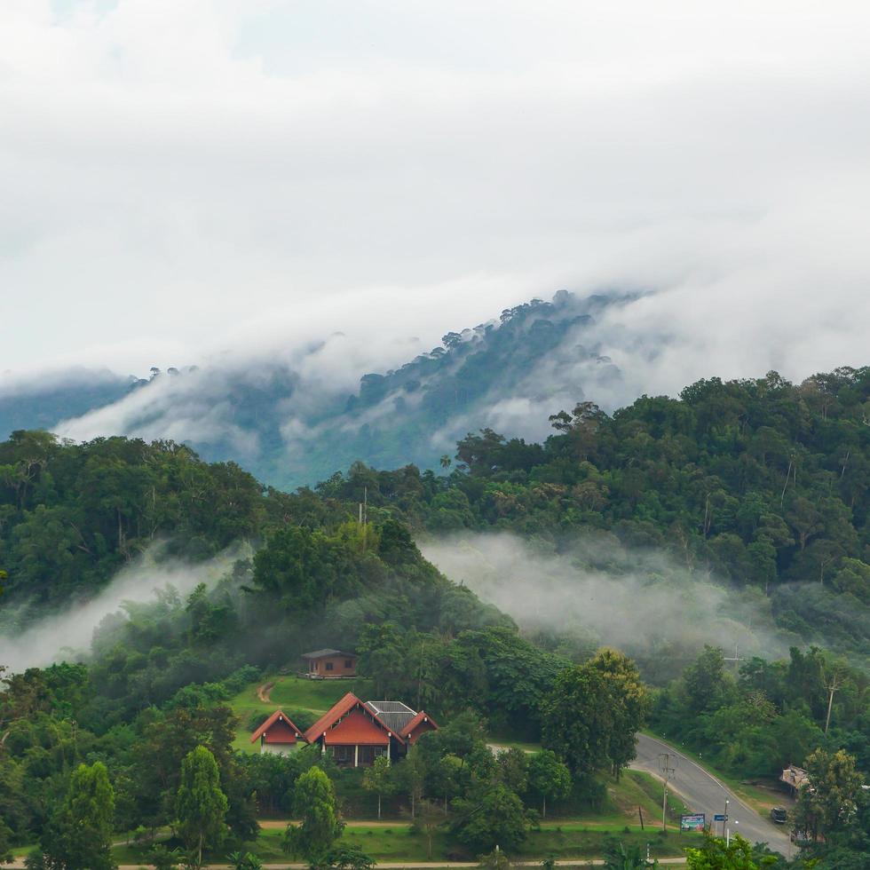 hus i bergen i Thailand foto