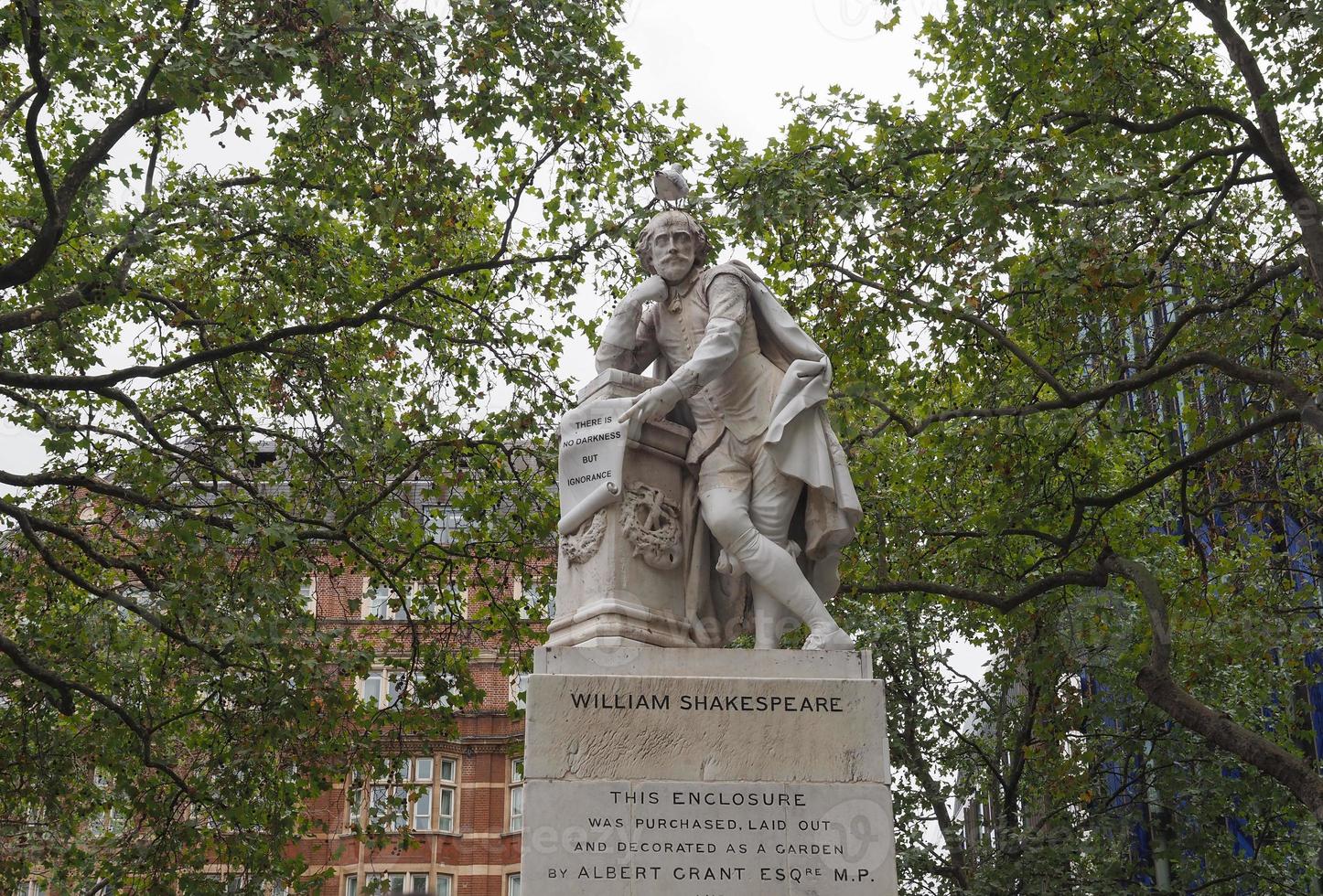 shakespeare staty i london foto