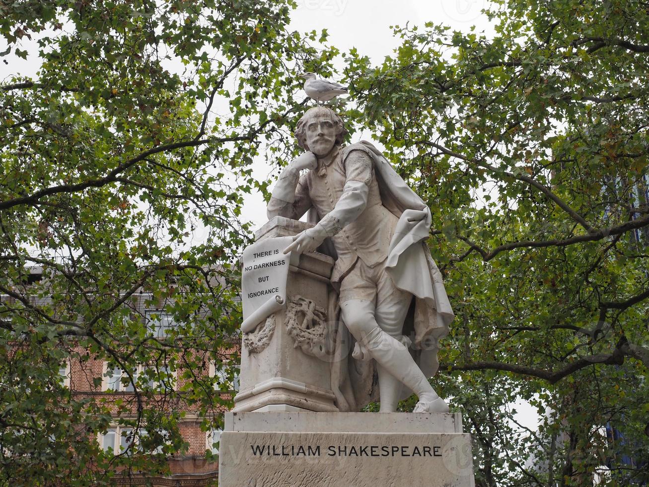 shakespeare staty i london foto