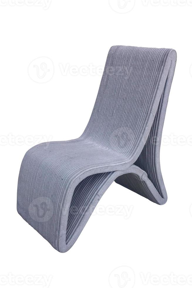 modern stol tillverkad från betong isolerat. foto