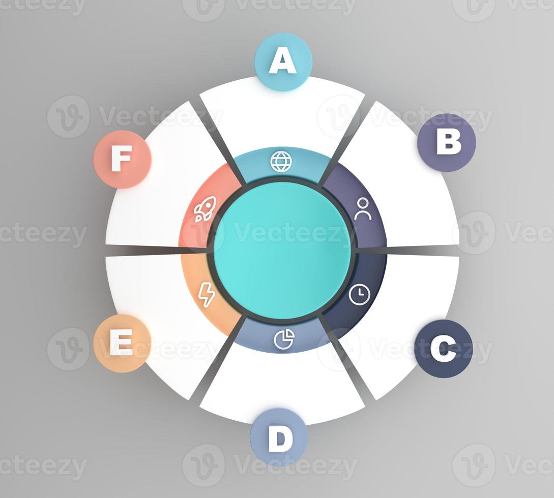 cirkel Diagram infographic mall för presentationer, baner design för reklam foto