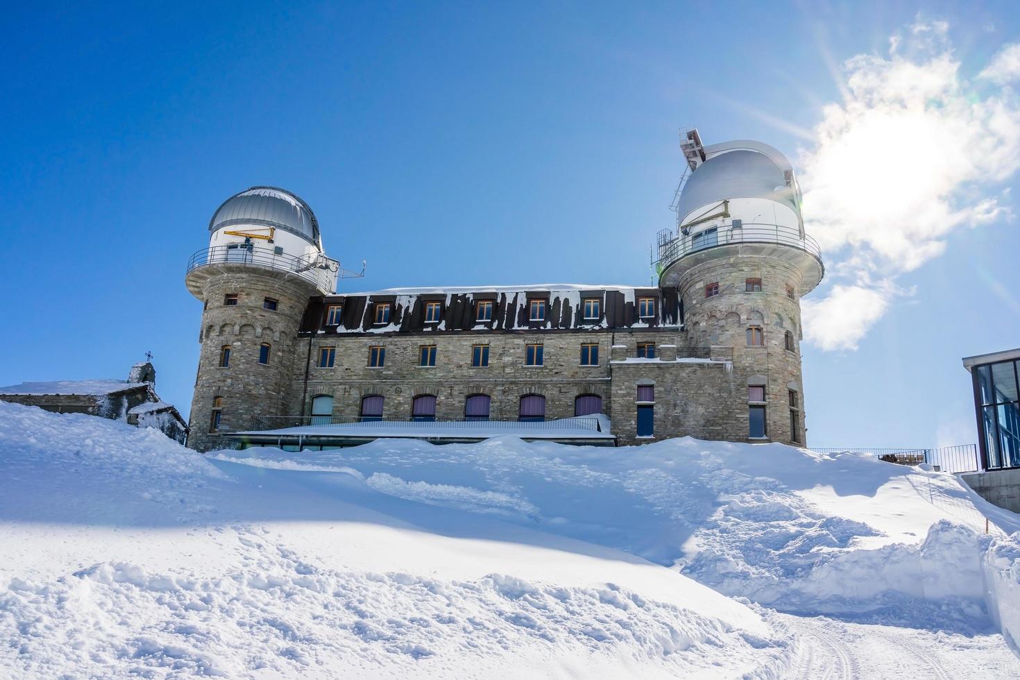 observatoriet för Gornergrat-toppmötet i Schweiz, 2018 foto