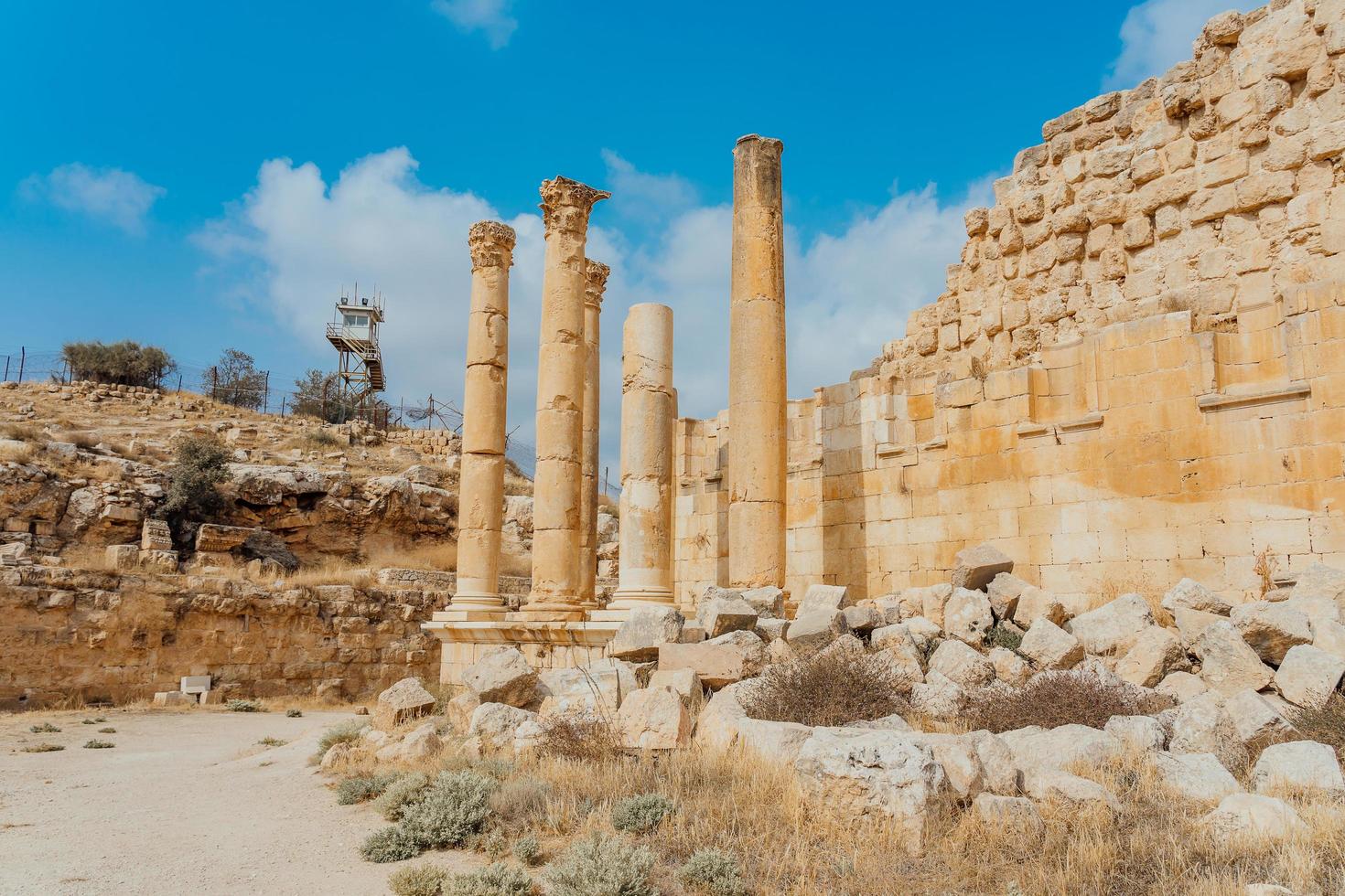 artemis tempel i gerasa, dagens jerash, jordanien foto