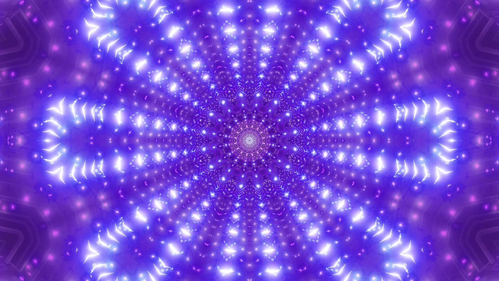 blått, lila och vitt ljus och former kalejdoskop 3d illustration för bakgrund eller tapet foto
