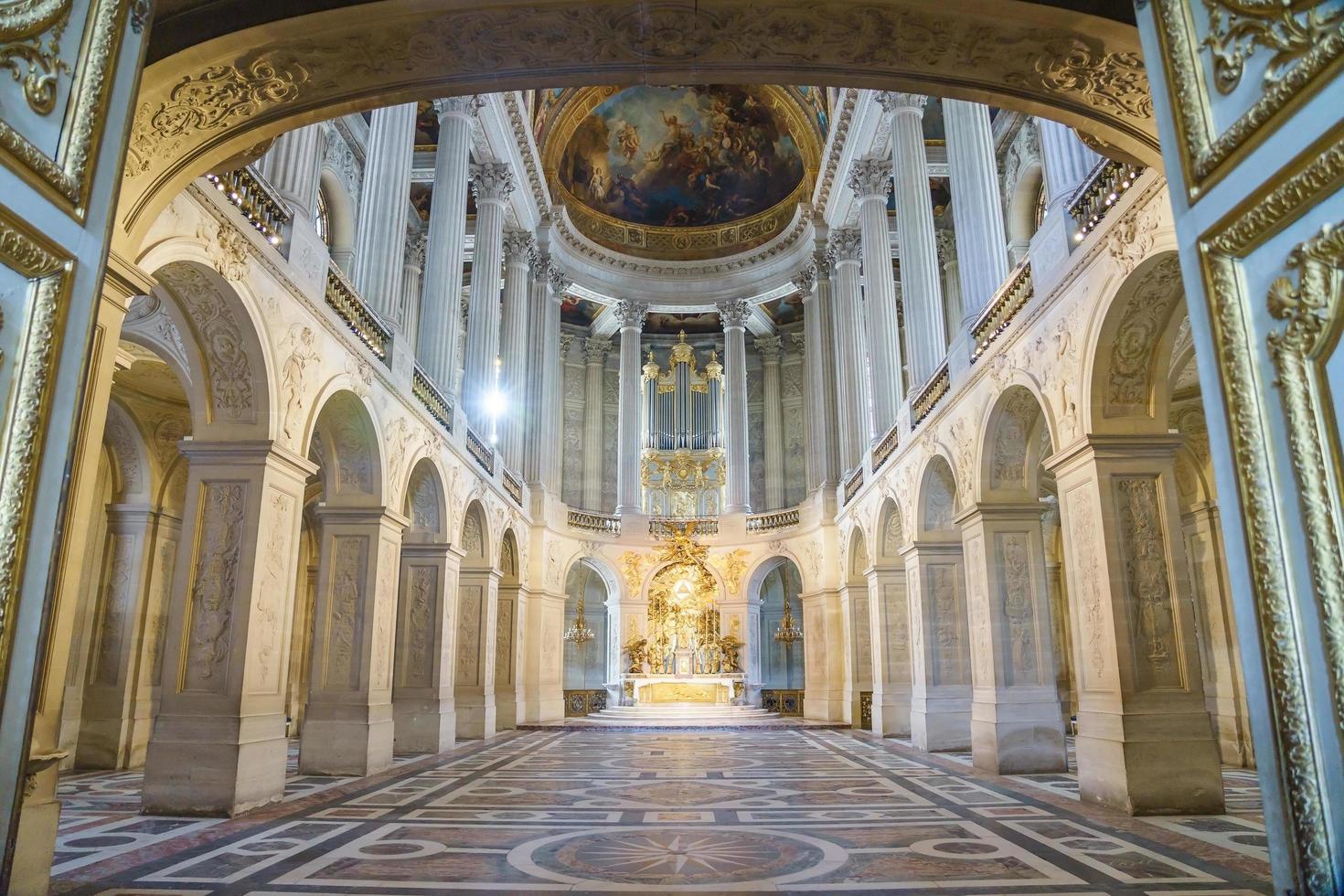 stor hall balsal i Versaille Palace, Frankrike foto