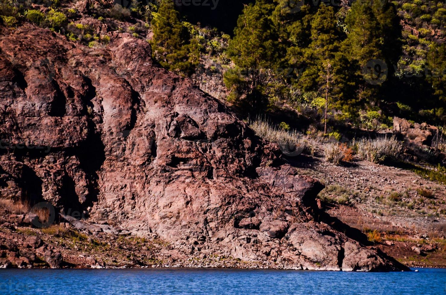 naturskön bergsutsikt foto