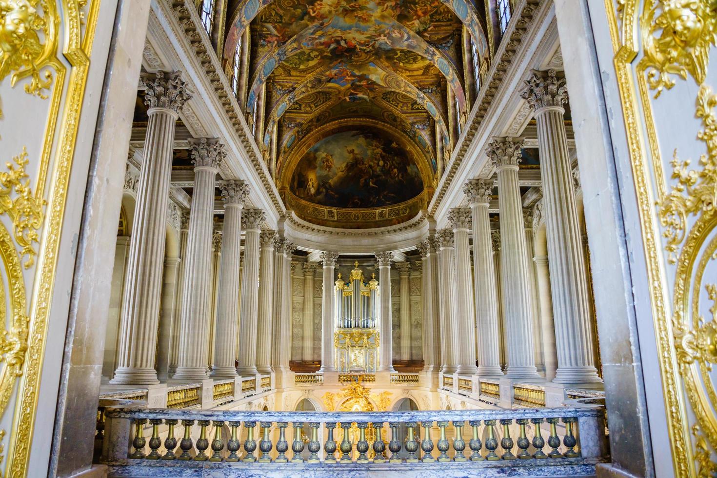 stor hall balsal i Versaille Palace, Frankrike foto