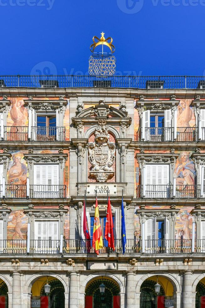 torg borgmästare i madrid, Spanien. den var en gång de Centrum av gammal madrid. den var först byggd 1580-1619 under de regera av philip iii. foto