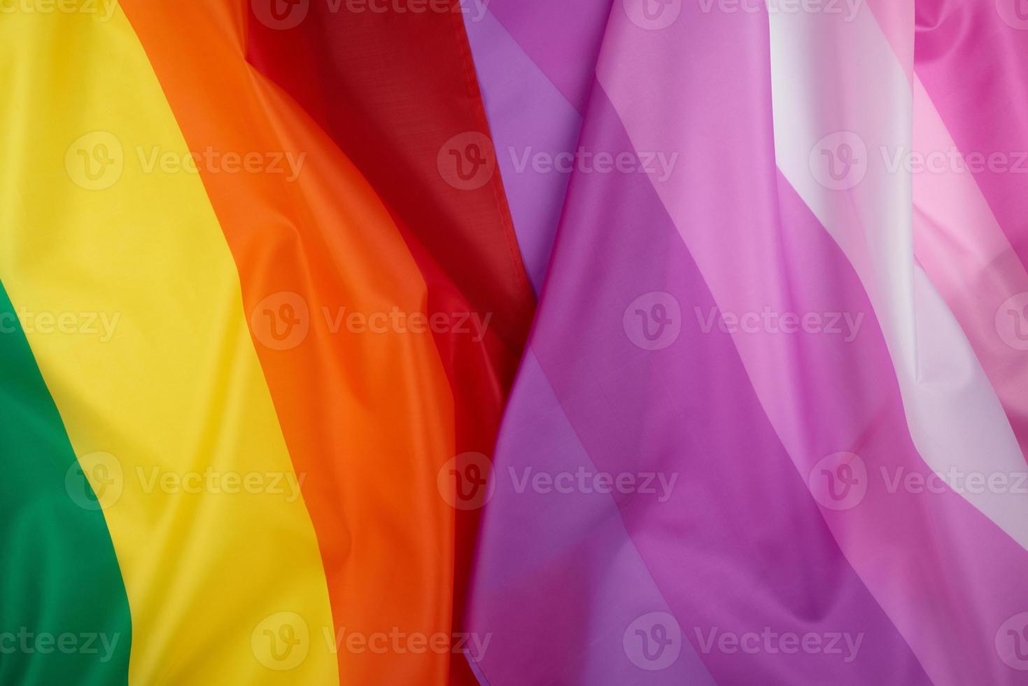 flagga en symbol av de HBTQ gemenskap, symbol av frihet av val av lesbiska, bögar foto