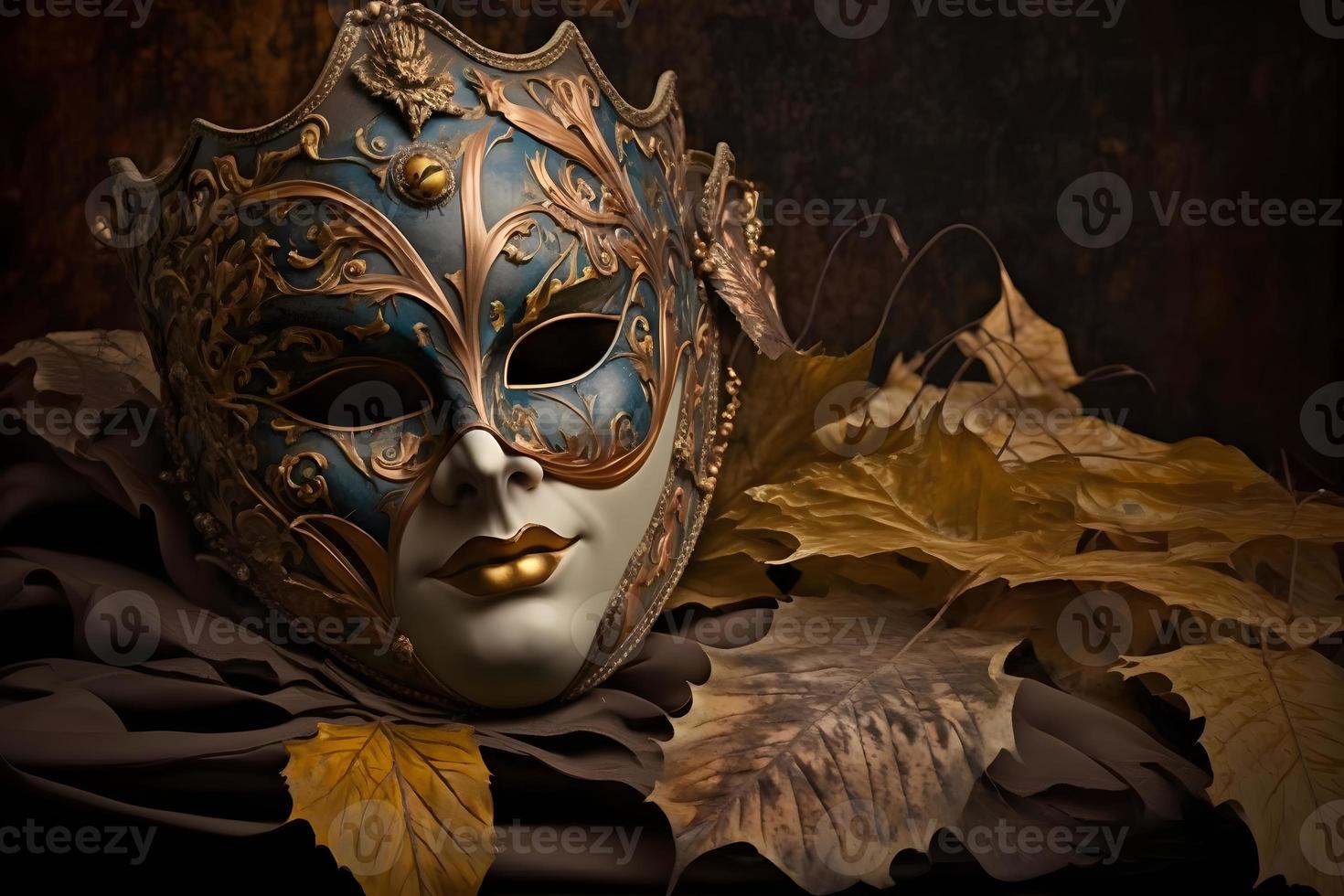 elegant sammansättning med venetian karnevaler mask foto