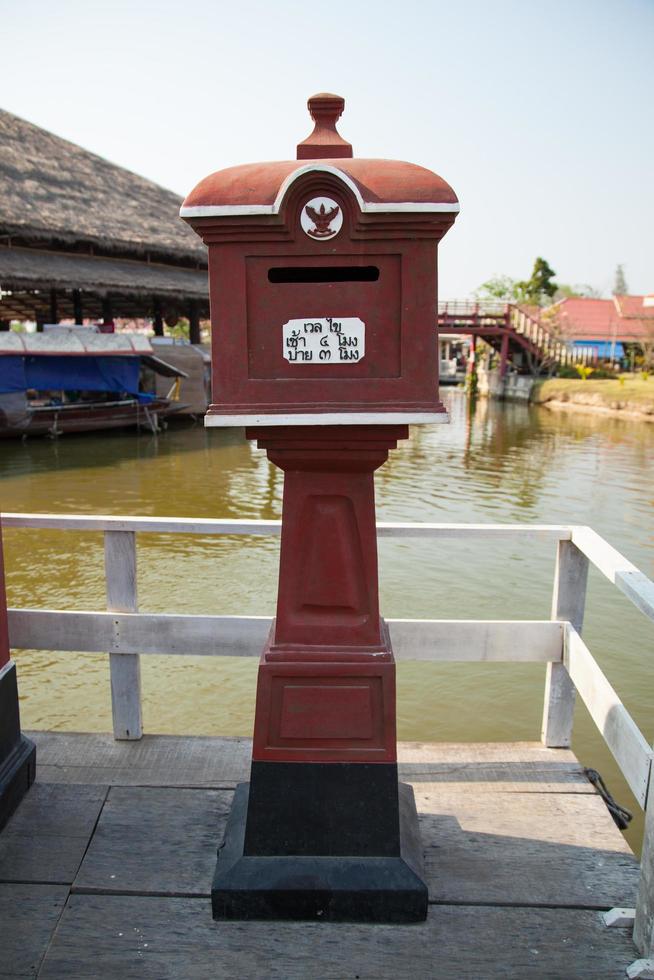gammal postlåda i bangkok, thailand foto