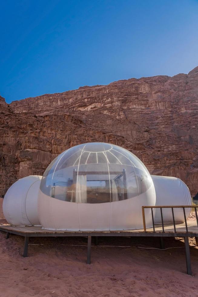 camping längs klipporna i Petra, Wadi Rum, Jordanien foto