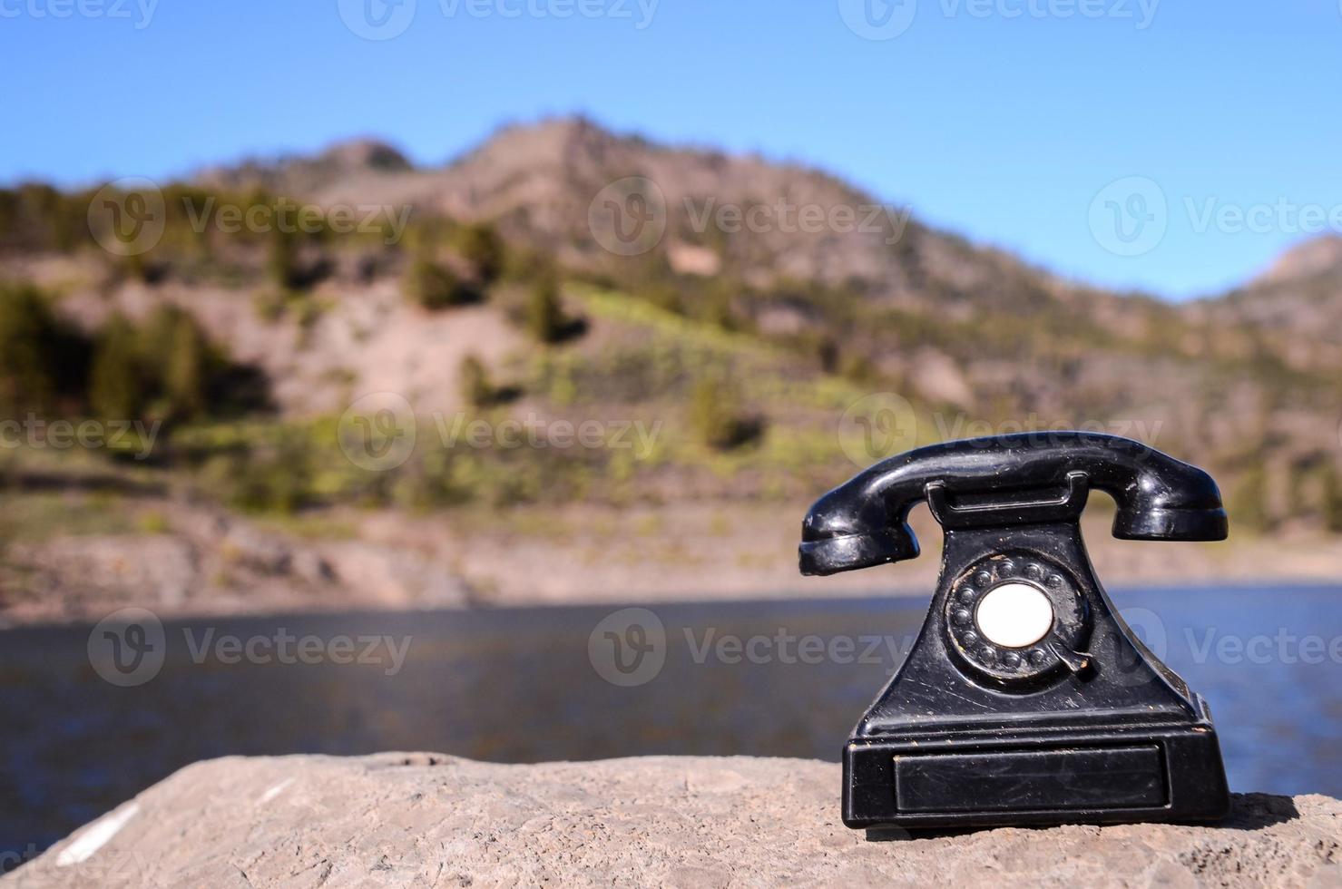 klassisk roterande telefon foto