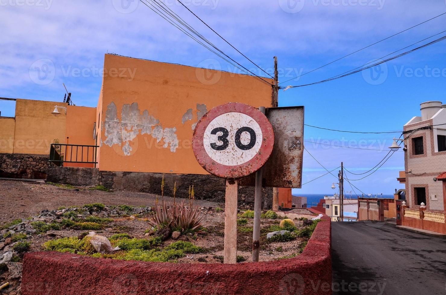 30 km hastighet begränsa tecken foto