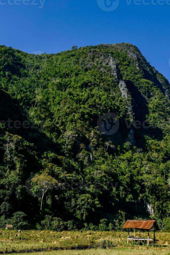 lantlig landskap i thailand foto