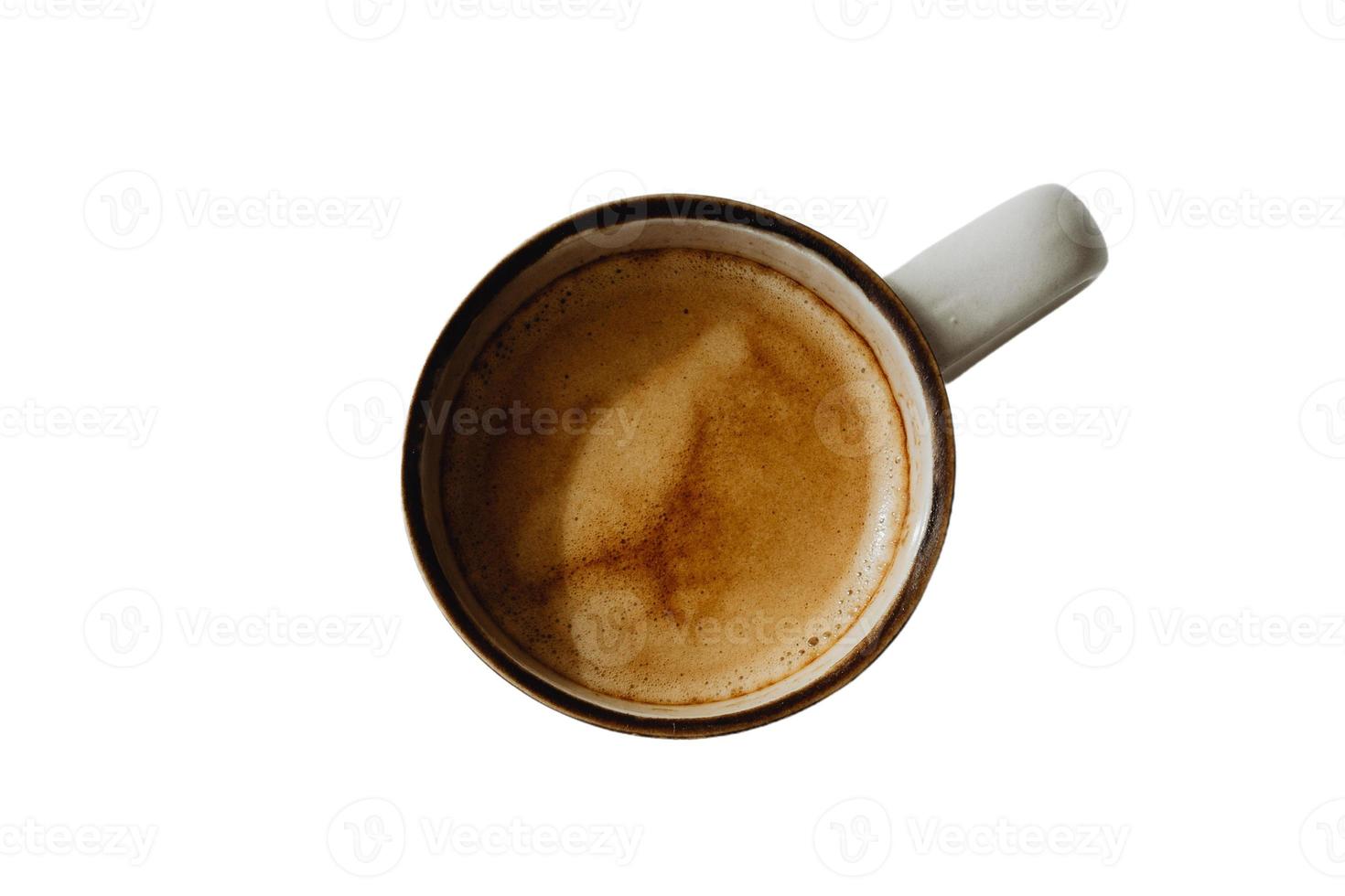 964 vit kopp med kaffe isolerat på en transparent bakgrund foto