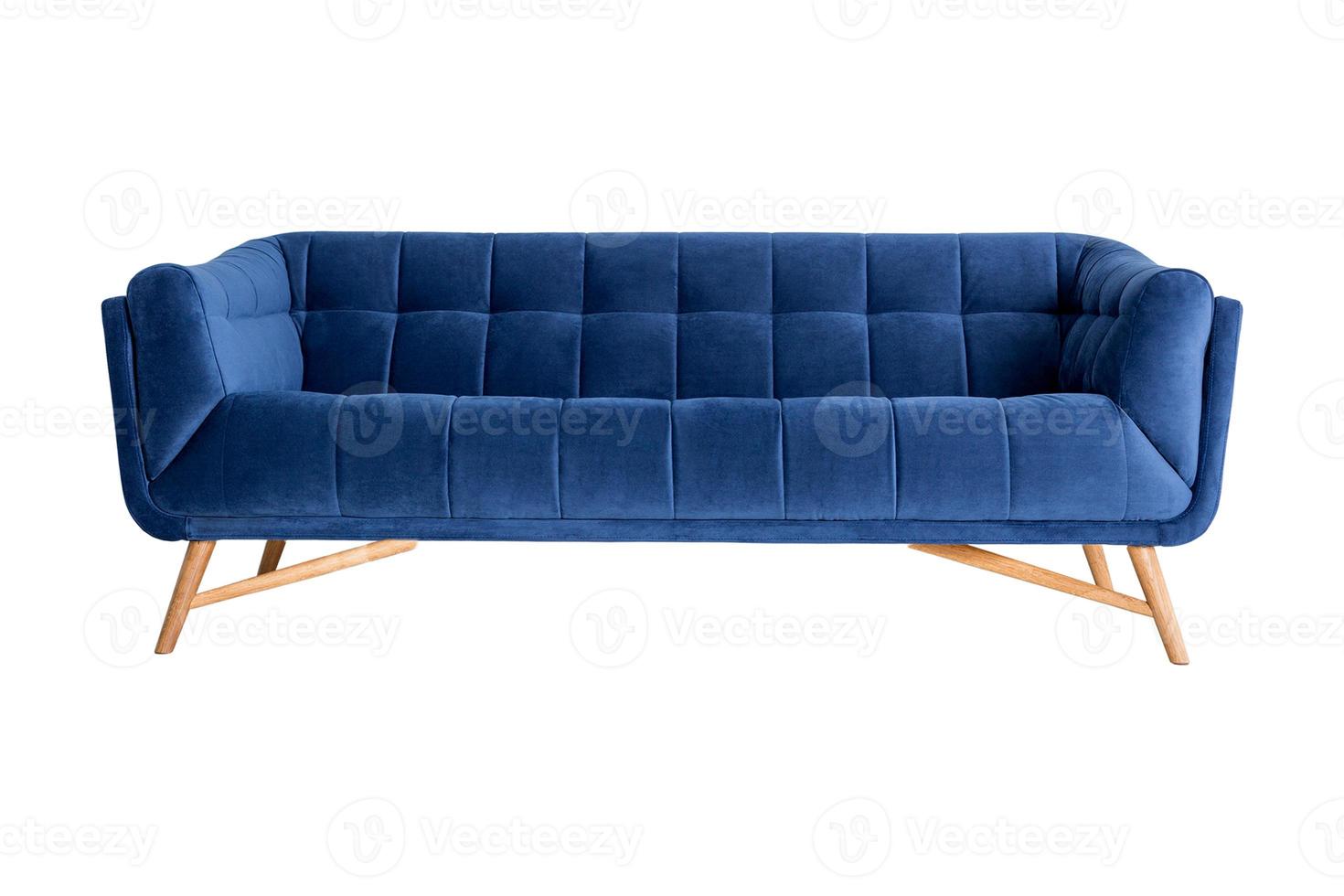 58 blå soffa isolerat på en transparent bakgrund foto