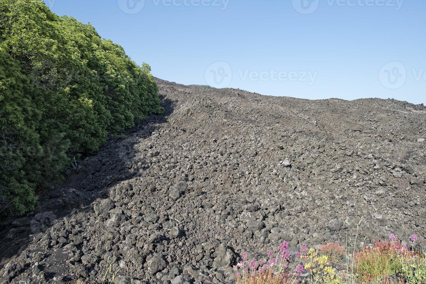 etna vulkan caldera foto