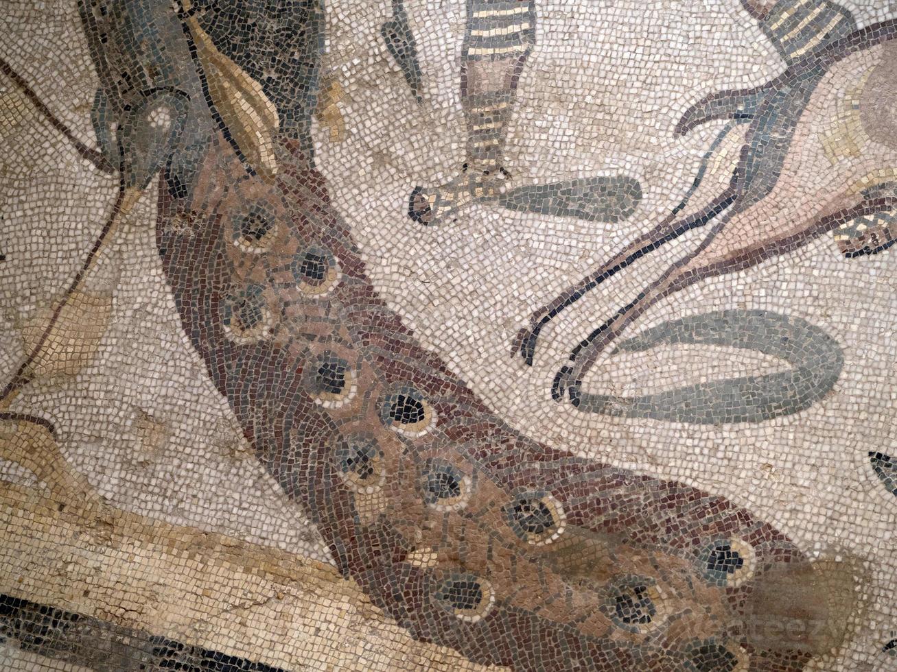 gammal roman mosaik- av villa del casale, sicilien foto