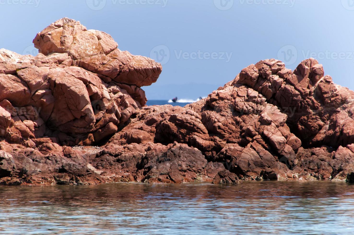 Korsika underbar kustlinje landskap foto