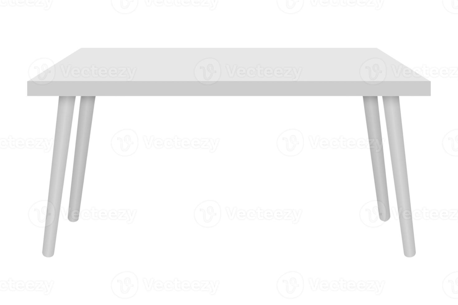 1104 vit tabell isolerat på en transparent bakgrund foto